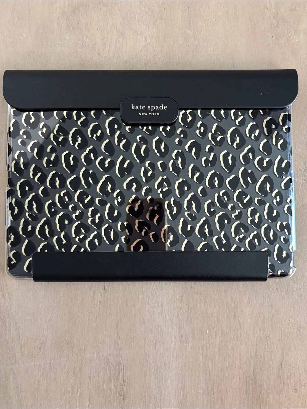 kate spade Leopard Print iPad 10.2 Folio Case - Black & Gold
